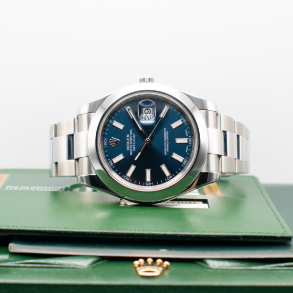 ROLEX DATEJUST II REF. 116300 BLUE DIAL OYSTER FULL SET