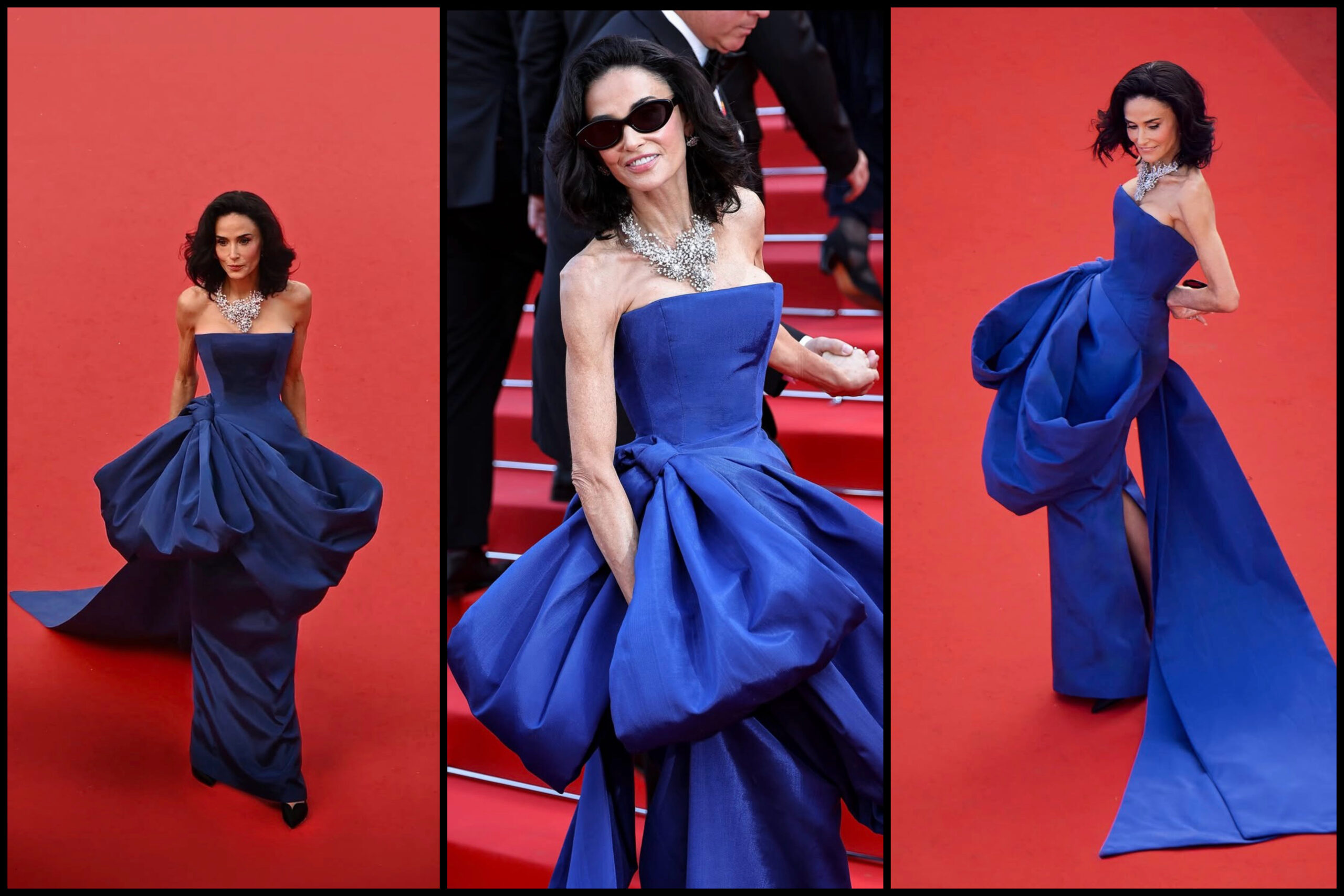 Demi Moore in an iconic Cannes Film Festival red carpet look