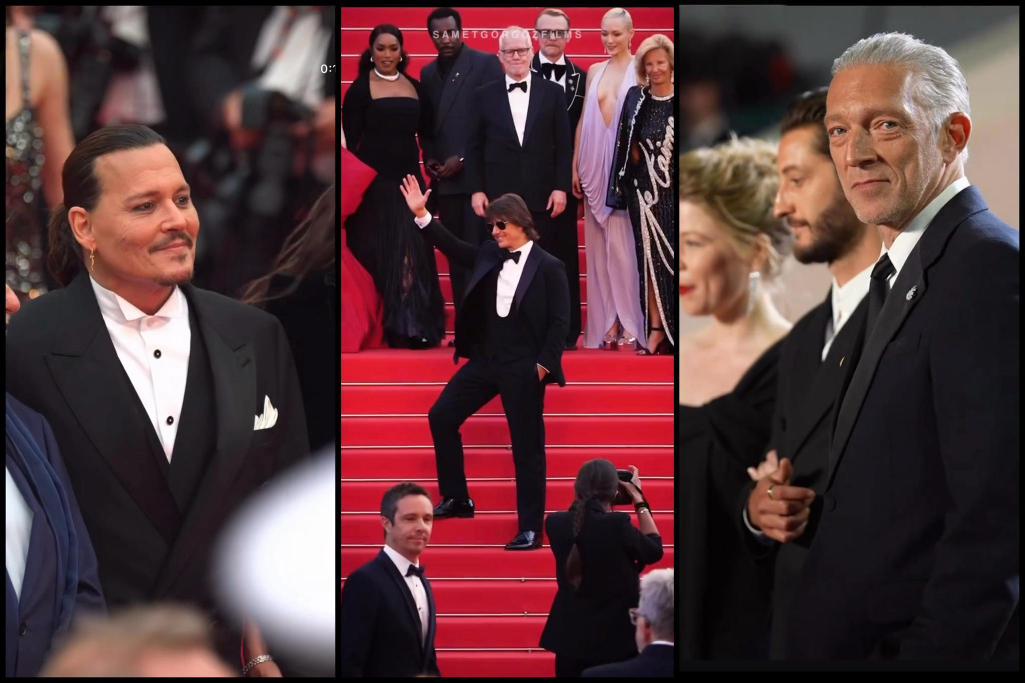 Johnny Depp, Tom Cruise and Vincent Cassel at Cannes Film Festival events